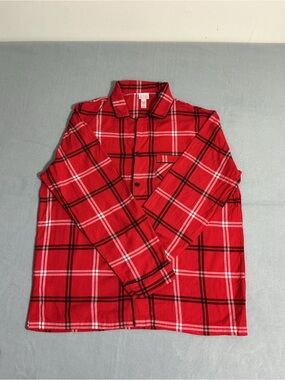 Wondershop Plaid Flannel Pajama Top 100% Cotton Men’s XL Tall Red